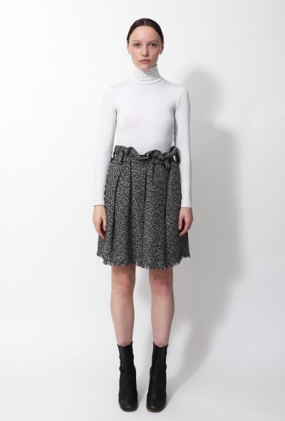 Louis Vuitton Frayed Tweed Skirt - 1