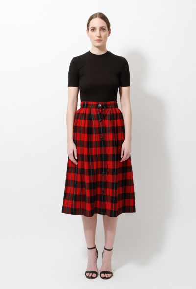 Saint Laurent 70s Plaid Wool Skirt - 1 Saint Laurent 70s Plaid Wool Skirt - 1