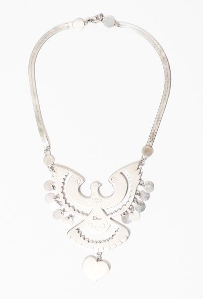 Christian Dior Vintage Silver Eagle Necklace - 1 Christian Dior Vintage Silver Eagle Necklace - 1