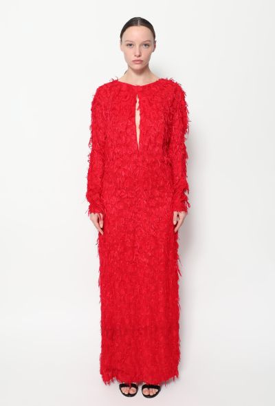 Chloé F/W 2014 Silk Feather Dress - 1 Chloé F/W 2014 Silk Feather Dress - 1