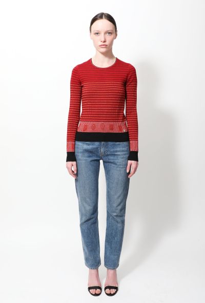 Chanel Metallic Striped 'CC' Knit Pullover - 2