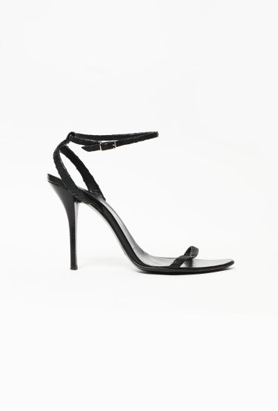 Helmut Lang Python Embossed Sandals - 1 Helmut Lang Python Embossed Sandals - 1