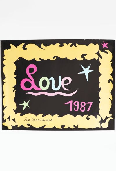 Saint Laurent Rare 1987 Love Poster, in Original Packaging - 1 Saint Laurent Rare 1987 Love Poster, in Original Packaging - 1