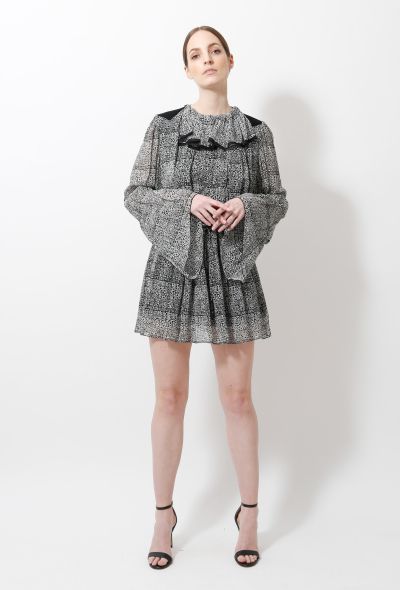 Balenciaga 2013 Ruffled Graphic Dress - 1 Balenciaga 2013 Ruffled Graphic Dress - 1