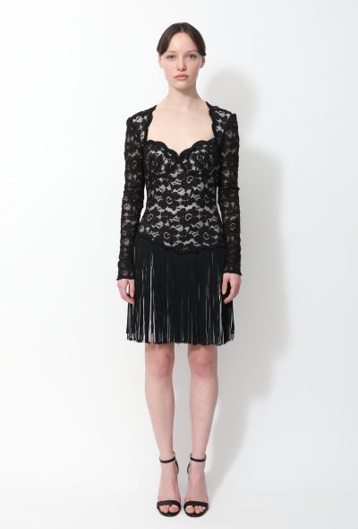 Embroidered Lace Evening Dress - 1 Embroidered Lace Evening Dress - 1