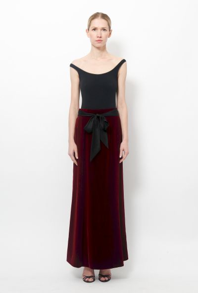 Bordeaux Velvet Skirt - 1 Bordeaux Velvet Skirt - 1