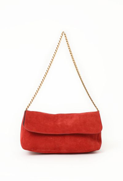 Céline Suede Gourmette Flap Bag - 1 Céline Suede Gourmette Flap Bag - 1