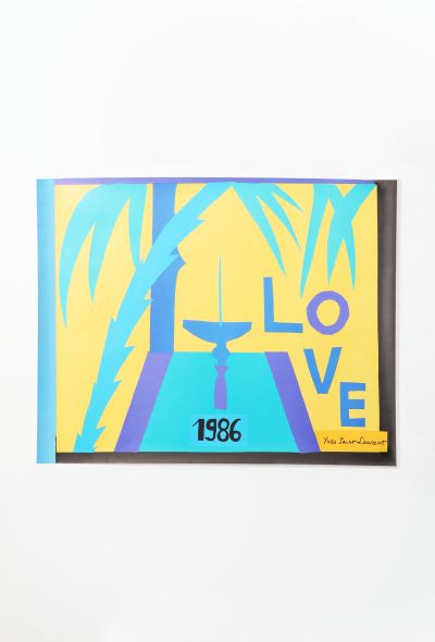 Saint Laurent Rare 1986 Love Poster, in Original Packaging - 1 Saint Laurent Rare 1986 Love Poster, in Original Packaging - 1
