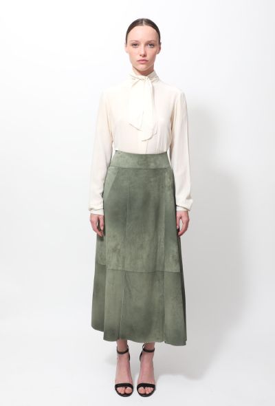 Bottega Veneta 2018 Panelled Suede Skirt - 1 Bottega Veneta 2018 Panelled Suede Skirt - 1