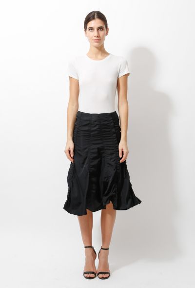 Saint Laurent 2000s Ruched Flared Skirt - 1