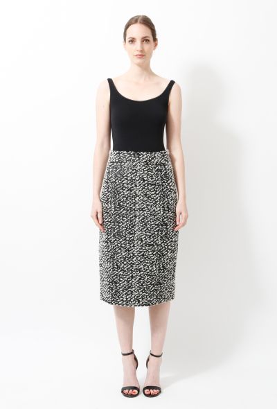 Balenciaga Tweed Knee Length Skirt - 1 Balenciaga Tweed Knee Length Skirt - 1