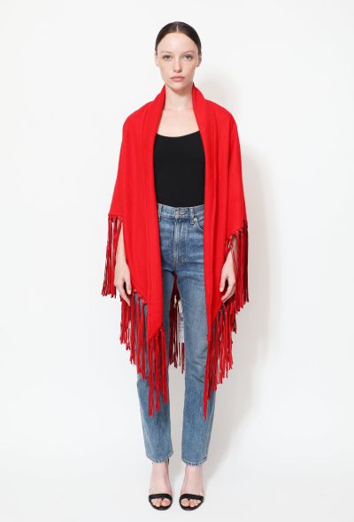 Hermès Sellier Leather Fringe Cashmere Stole - 1 Hermès Sellier Leather Fringe Cashmere Stole - 1