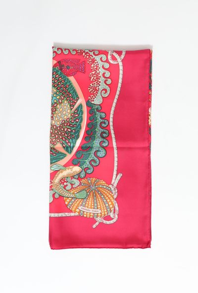 Hermès 1992 Nautical 'Grands Fonds' Silk Carré - 1 Hermès 1992 Nautical 'Grands Fonds' Silk Carré - 1