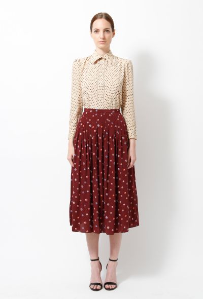 Céline Vintage Print Pleated Skirt - 1 Céline Vintage Print Pleated Skirt - 1