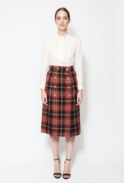 Saint Laurent F/W 1984 Plaid Twill Skirt - 1 Saint Laurent F/W 1984 Plaid Twill Skirt - 1