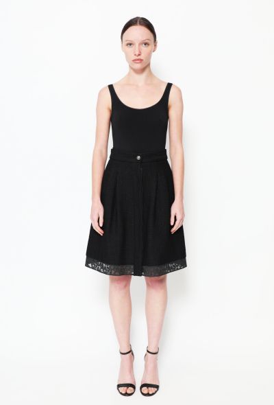 Chanel Tweed Lace Trim Skirt - 1 Chanel Tweed Lace Trim Skirt - 1