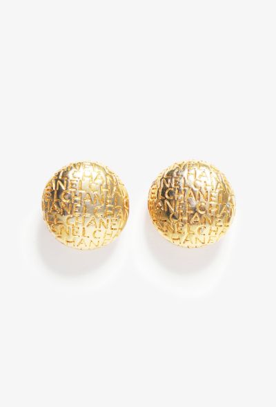 Chanel Vintage Engraved Clip Earrings - 1 Chanel Vintage Engraved Clip Earrings - 1