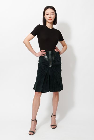 Gucci F/W 2004 Suede & Python Skirt - 1 Gucci F/W 2004 Suede & Python Skirt - 1