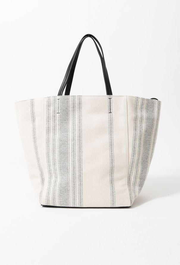 Céline Striped Canvas Phantom Tote - 1