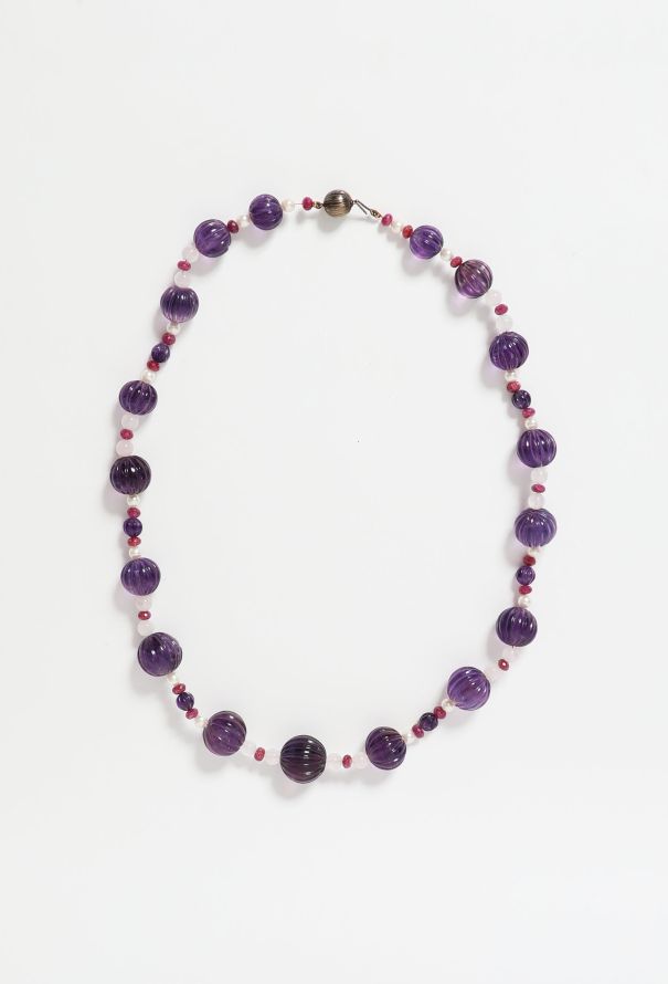 Exquisite Vintage Amethyst Scalloped Sautoir - 1