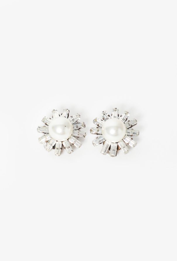 Chanel Vintage Embellished Clip Earrings - 1