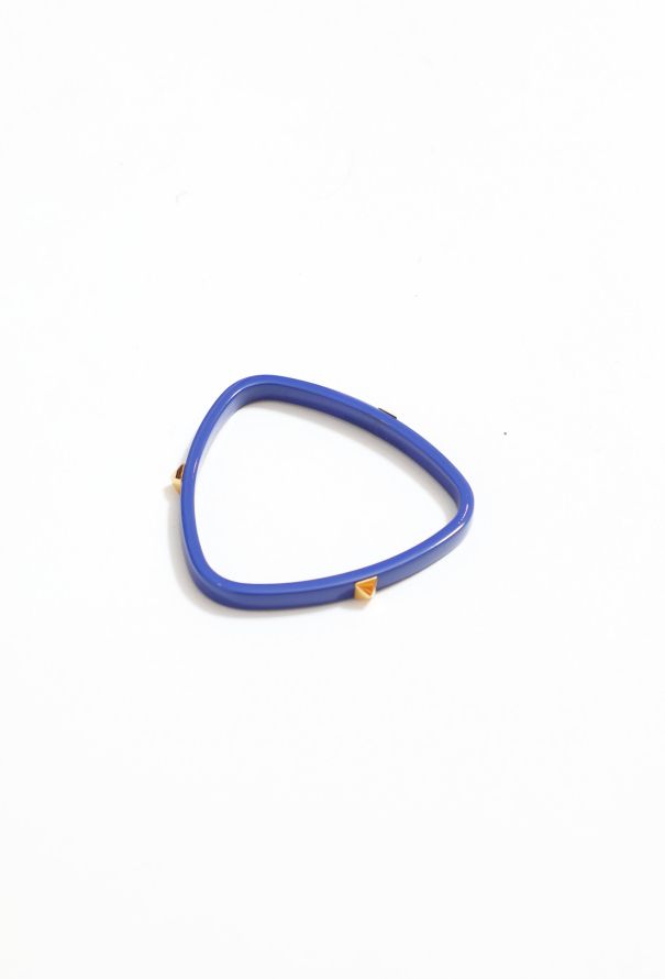 Hermès Cobalt Studded Triangle Enamel Bracelet - 1