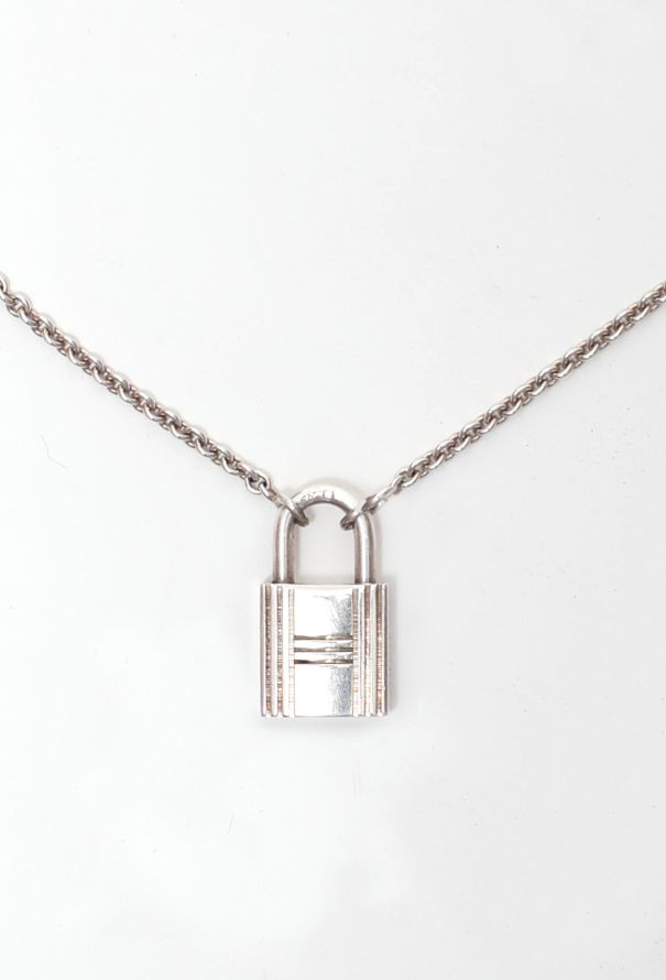 Hermès Vintage Sterling Silver Kelly "Cadenas" Necklace - 1