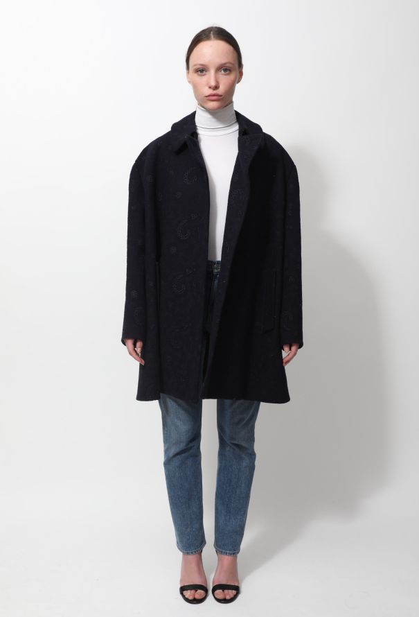 Alaïa Embroidered Textured Coat - 1
