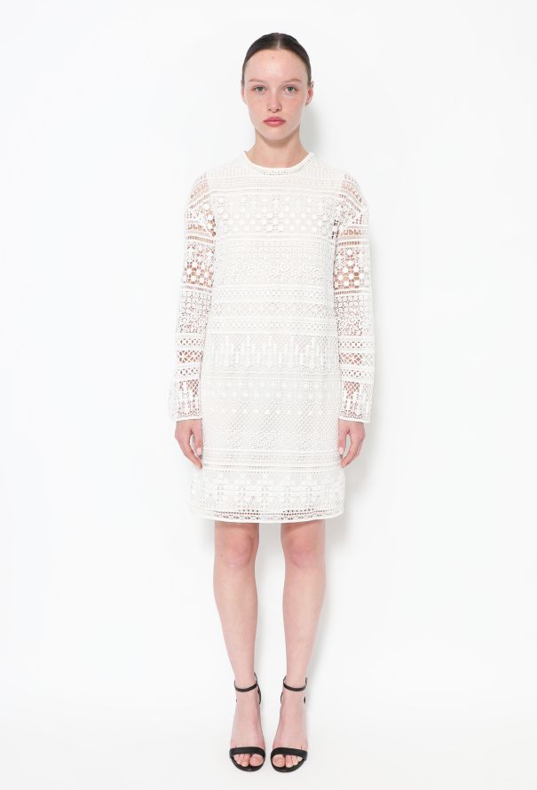 Chloé Lace Crochet Shift Dress - 1