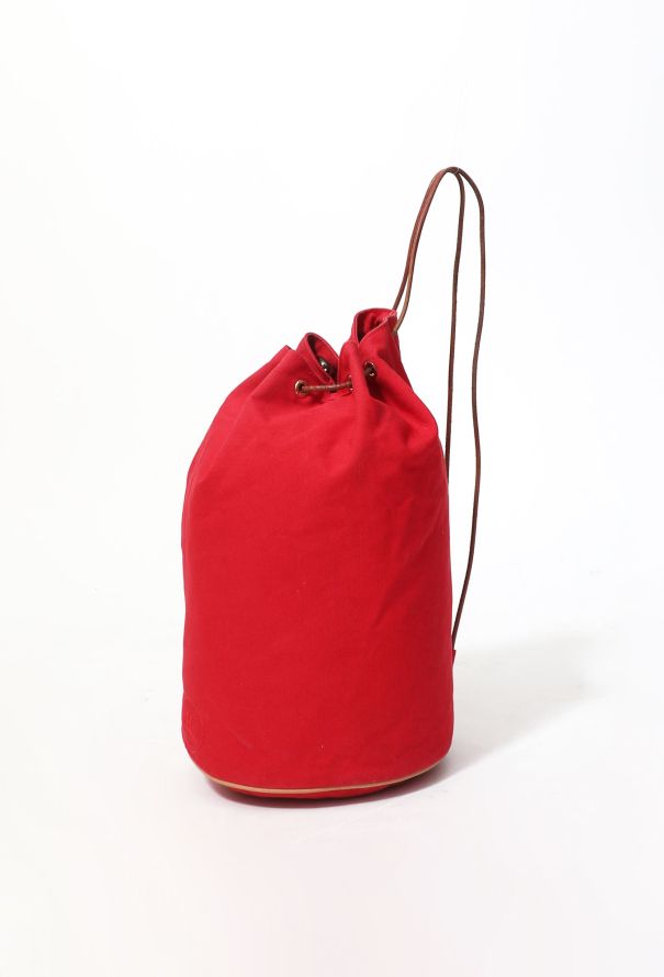 Hermès Red Canvas Polochon Backpack - 1