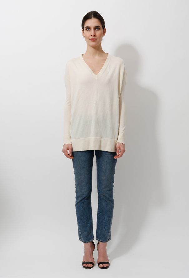 The Row Cashmere Ivory Knit - 1