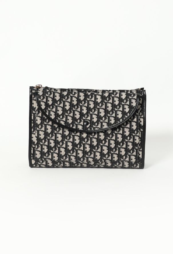 Christian Dior '70s Oblique Travel Pouch - 1