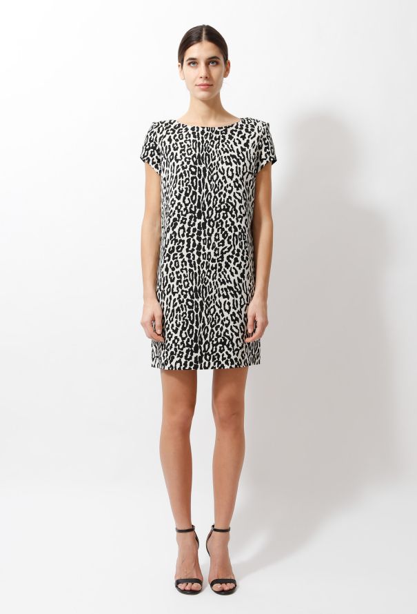 Saint Laurent 2015 Leopard Print Shift Dress - 1