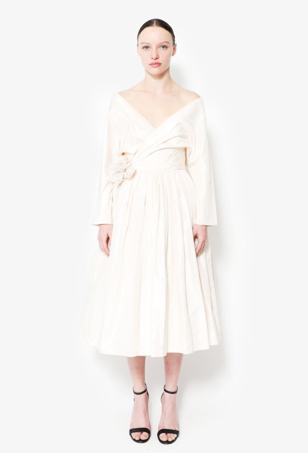 Dolce & Gabbana BESPOKE Vintage Tea-Length Silk Bridal Dress - 1