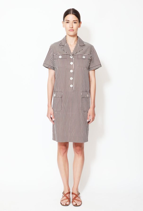 Saint Laurent Vintage Striped Day Dress - 1