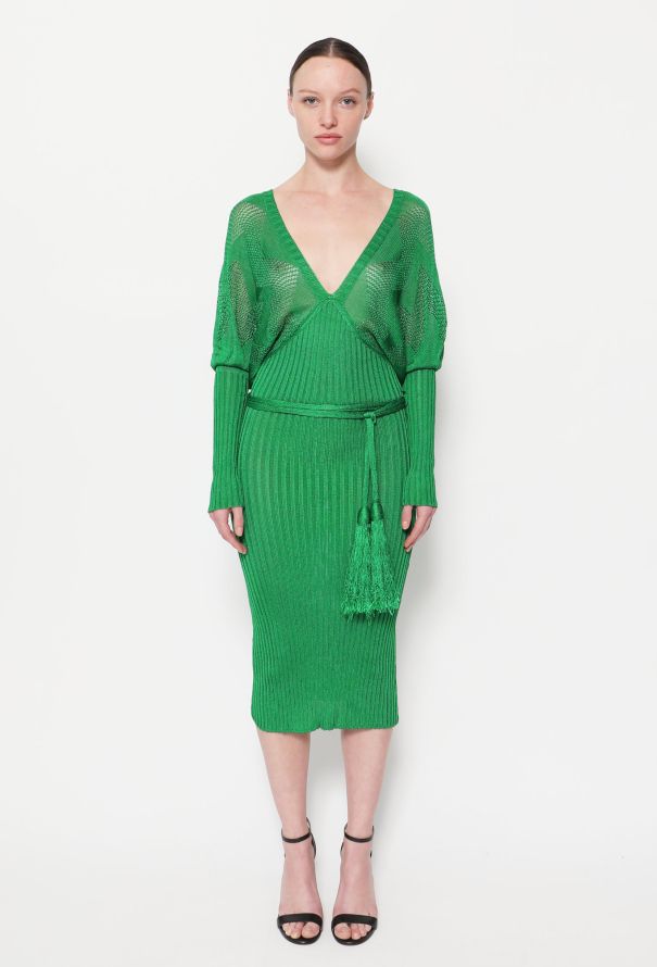 Jean Paul Gaultier 90s Crochet Tassel Belted Dress - 2