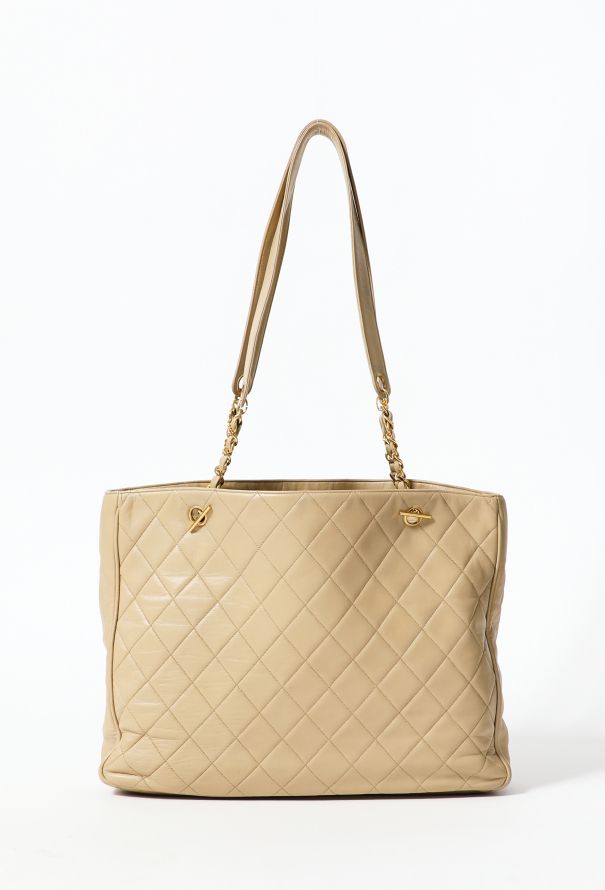 Chanel Beige Grand Shopping Tote Bag - 1