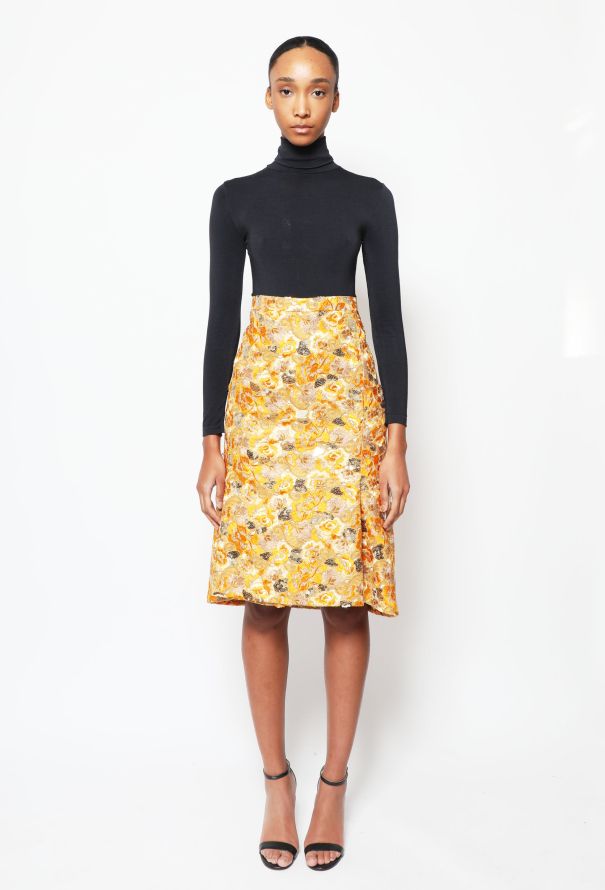 Balenciaga F/W 2016 Brocade Silk Skirt - 1