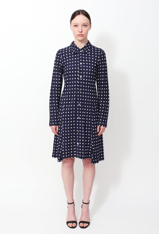 Comme des Garçons 90s Polka Dot Shirt Dress - 1