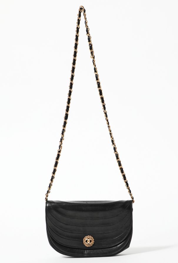 Chanel '80s Half Moon Flap Bag - 1