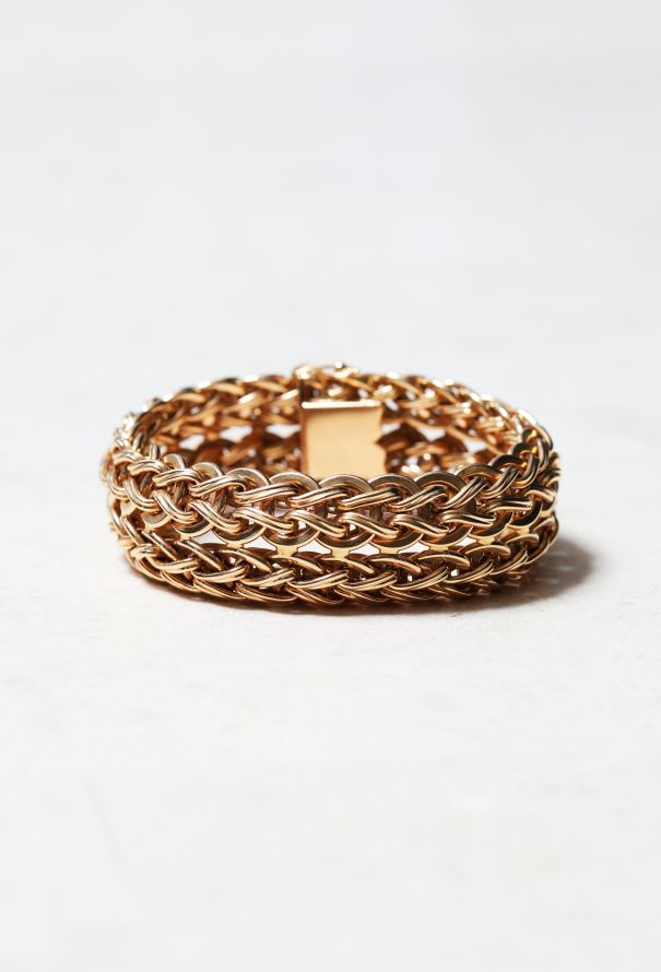 Vintage Fine Jewelry 18k Gold Layered Chainlink Bracelet - 1