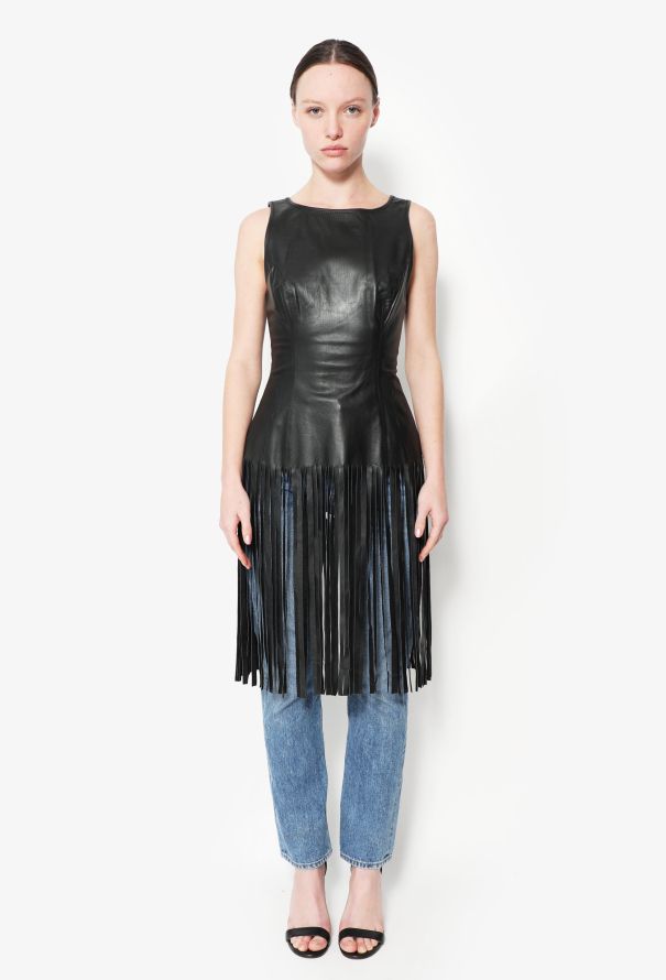 Jean Paul Gaultier 1985 Fringe Leather Tunic - 2 Jean Paul Gaultier 1985 Fringe Leather Tunic - 2