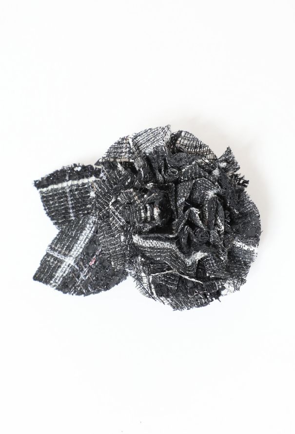 Chanel Camelia Woven Brooch - 1