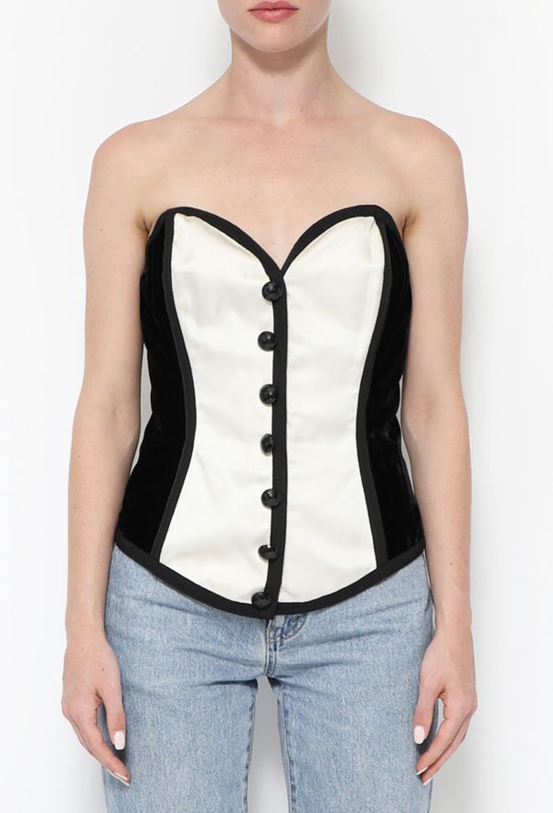 Saint Laurent COLLECTOR F/W 1988 Velvet Bustier - 1