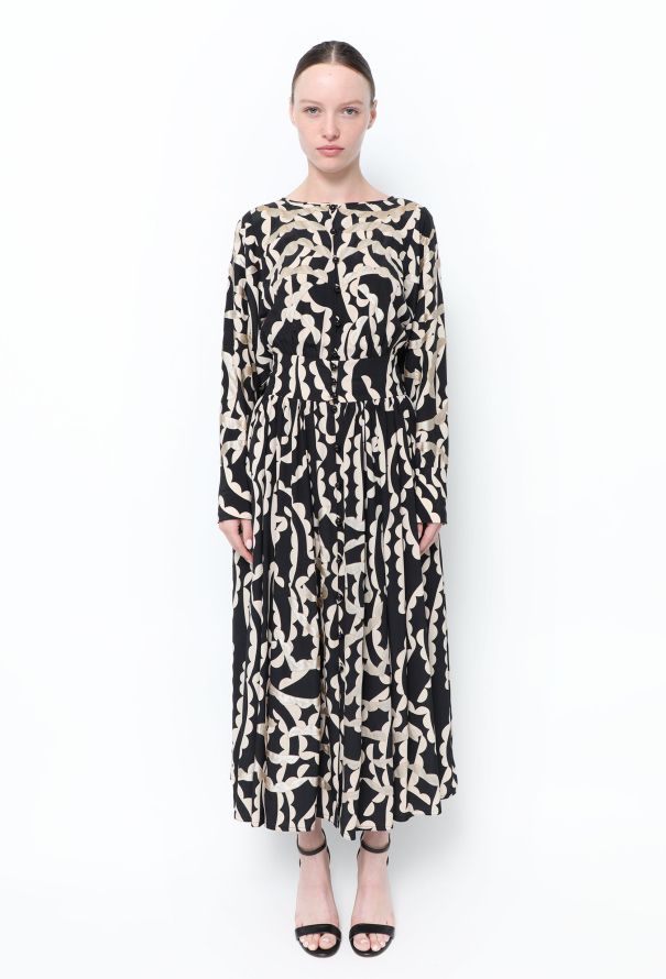 Chloé Early '80s Scalloped Silk Dress - 1