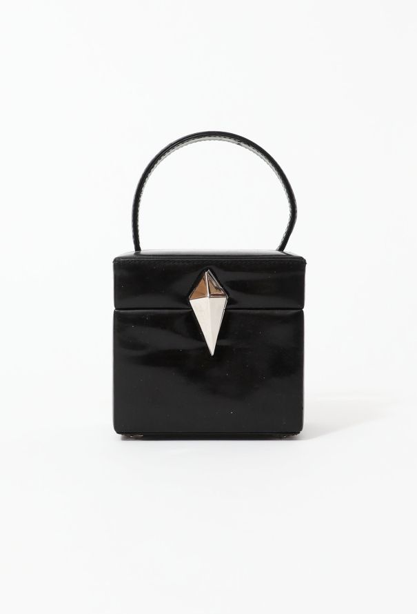 Thierry Mugler '90s Patent Mini Box Bag - 1
