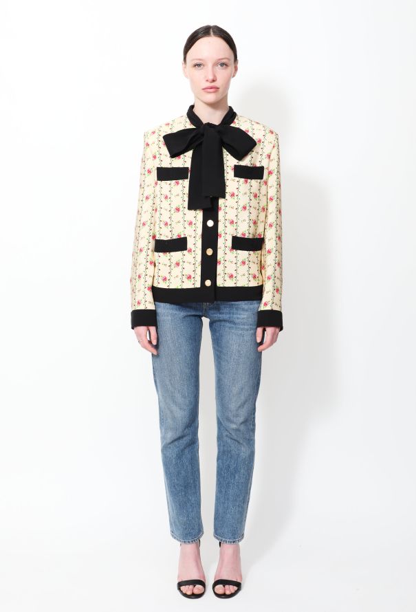 Gucci F/W 2018 Gardenia Lavallière Jacket - 1