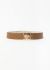 Christian Dior 70s Ostrich Leather Pendant Buckle Belt - 1