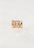 Vintage Fine Jewelry 18k Rose Gold, Platinum & Diamond Tank Ring - 1
