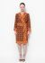 Saint Laurent 1993 Graphic Belted Silk Dress - 1